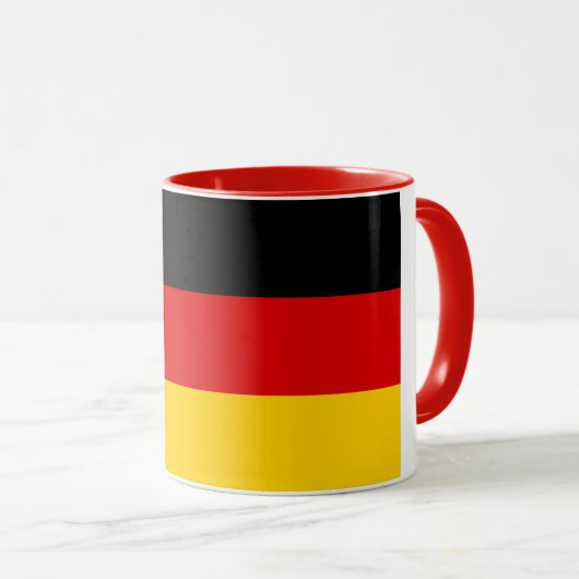 Elegante  Duitse vlag overdekte keramiek Mok (Voorkant rechts)