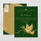 Elegante duivenrust "Kerstvakantie" Feestdagenkaart (Voorkant / Achterkant)