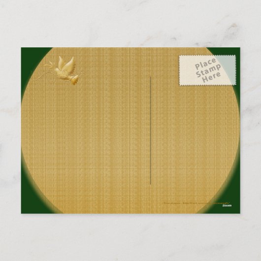 Elegante duivenrust "Kerstvakantie" Feestdagenkaart (Achterkant)