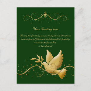 Elegante duivenrust "Kerstvakantie" Feestdagenkaart