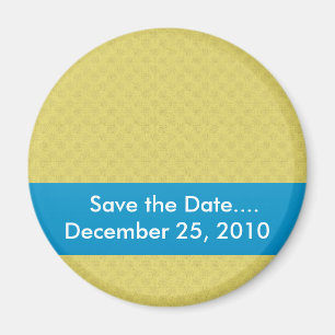 elegante dull gele damescirkels op gele achtergron magneet