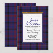 Elegante Dundonald Tartan Plaid bruiloft uitnodigi Kaart (Voorkant / Achterkant)