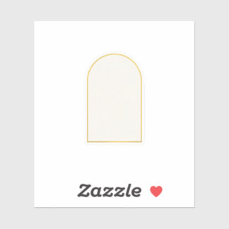 Elegante dunne gouden boog bruiloft template stick sticker