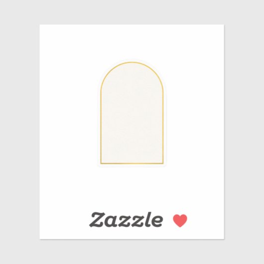 Elegante dunne gouden boog bruiloft template stick sticker (Vel)