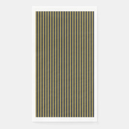 Elegante dunne gouden & marine blauwe verticale st servet