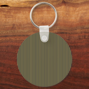 Elegante dunne gouden & marine blauwe verticale st sleutelhanger
