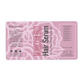 Elegante Dusky Roos Roze Dropper Flesetiketten Etiket