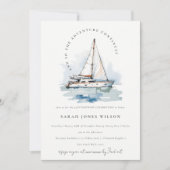 Elegante Dusky zeilboot Jacht Zeegezicht Verjaarda Kaart (Voorkant)