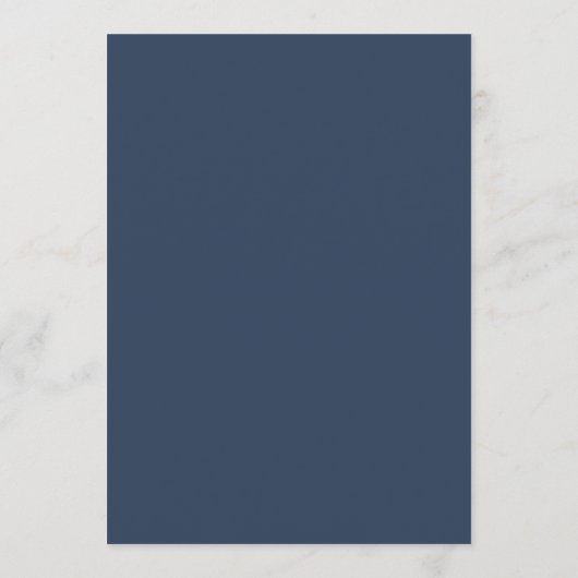 Elegante Dusty Blauw en Goud Bloemen Trouwtafel Menu (Achterkant)