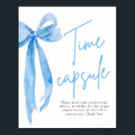 Elegante Dusty Blue Bow Time Capsule Game Sign Poster<br><div class="desc">Creëer blijvende herinneringen met onze "Elegant Dusty Blue Bow Time Capsule Game Sign." Met een verfijnd stoffig blauw boogontwerp voegt dit bord een elegante touch toe aan uw evenement. Nodig gasten uit om berichten, voorspellingen of advies voor de toekomst te schrijven en plaats ze in een tijdcapsule die op een...</div>