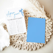 Elegante Dusty Blue Bow Vrijgezellenfeest Schort G Kaart