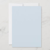Elegante  Dusty Blue  bruiloft Kaart (Achterkant)