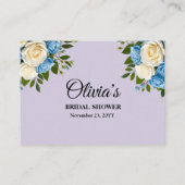 Elegante Dusty Blue, Champagne, en Wensend goed Informatiekaartje (Achterkant)