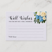 Elegante Dusty Blue, Champagne, en Wensend goed Informatiekaartje (Voorkant)