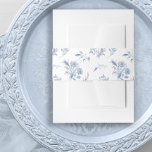 Elegante Dusty Blue Chinoiserie