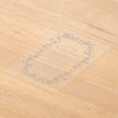 Elegante Dusty Blue Chinoiserie Waterverf bruiloft Acryl Uitnodigingen (Laagn)