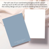 Elegante Dusty Blue Chinoiserie Waterverf bruiloft Vellum Uitnodigingen