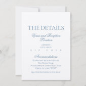Elegante Dusty Blue Details Kaart – Kraft Paper (Voorkant)
