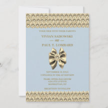 Elegante Dusty Blue Diamond & Gold Wedding