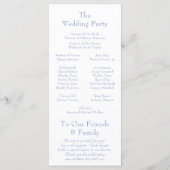 Elegante Dusty Blue Monogram Crest Wedding Programmakaart (Achterkant)