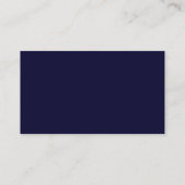 Elegante Dusty Blue Navy Floral Wedding Website Informatiekaartje (Achterkant)