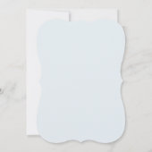 Elegante Dusty Blue Silver bruiloft uitnodiging (Achterkant)