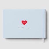 Elegante Dusty Blue Silver Weddings Jubileum Gastenboek (Achterkant)