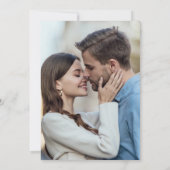 Elegante Dusty Blue Victoriaans Bloemen Fotobruilo Save The Date (Achterkant)