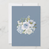 Elegante Dusty Blue Wedding Sjabloon Kaart (Achterkant)