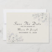 Elegante Dusty Blue Winter Wedding Save Date Save The Date (Voorkant)