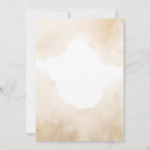 Elegante Dusty Brown Waterverf Gold Cross doop Kaart (Achterkant)