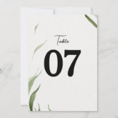 Elegante Dusty Greenery Trouwtafelnummers (Voorkant)