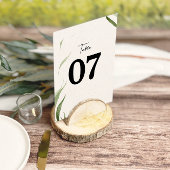 Elegante Dusty Greenery Trouwtafelnummers