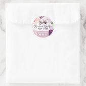 Elegante Dusty Mauve Bloemensalon Stylist Ronde Sticker (Tas)