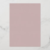 Elegante Dusty Pink Wedding Roos Gold Folie Uitnodiging (Achterkant)