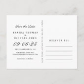 Elegante Dusty Roos Fotocollage Save the Date Aankondigingskaart (Achterkant)