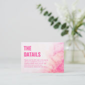 Elegante Dusty Roos Typografie Blush Pink QR code Informatiekaartje (Staand voorkant)