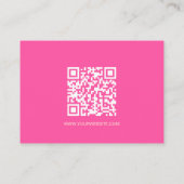 Elegante Dusty Roos Typografie Blush Pink QR code Informatiekaartje (Achterkant)