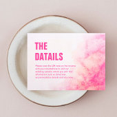 Elegante Dusty Roos Typografie Blush Pink QR code Informatiekaartje