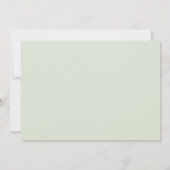 Elegante Dusty Sage Kalligrafie Dank u Notitiekaartje (Achterkant)