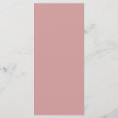 Elegante Duty Rose handgeschreven trouwmenu Menu (Achterkant)