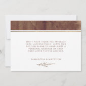 Elegante, Earth Warme Tones Waterverf Bedankkaart (Achterkant)