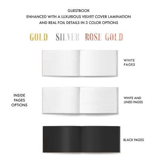 Elegante echte Folie in liefdevolle herinnering Su Gastenboek