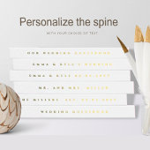 Elegante Echte Folie Kalligrafie Wedding Gastenboek