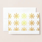 elegante echte gouden folie Laat het sneeuwkerst Folie Kaarten (Met envelop)