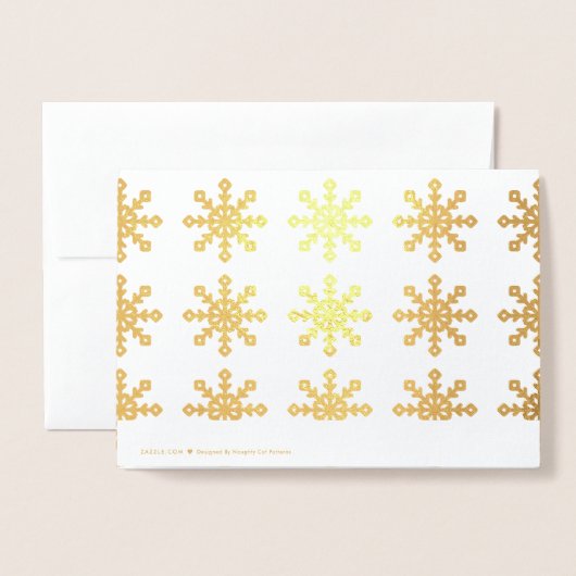 elegante echte gouden folie Laat het sneeuwkerst Folie Kaarten (Met envelop)
