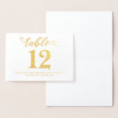 Elegante Echte Gouden Folie Trouwtafel Nummers Gro Kaarten (Display)