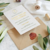 Elegante Echte Gouden Kruis Waterverf laurier Doop Folie Feestdagenkaart