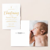 Elegante echte gouden metallic folie Baby doop Kaarten (Display)