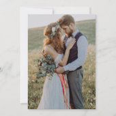 Elegante Echte Vellum Overlay Eenvoudige Fotobruil Kaart (Voorkant)